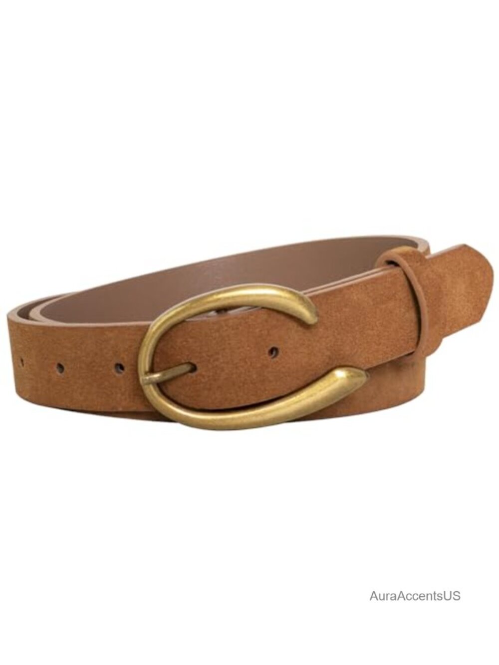 Faux Leather Leopard Print C-Buckle Belt for Women